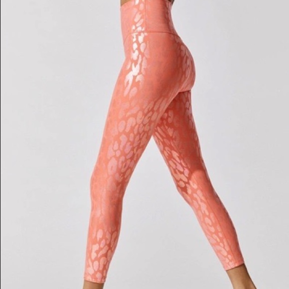Carbon38 Metallic Leopard High Rise 7/8 Legging